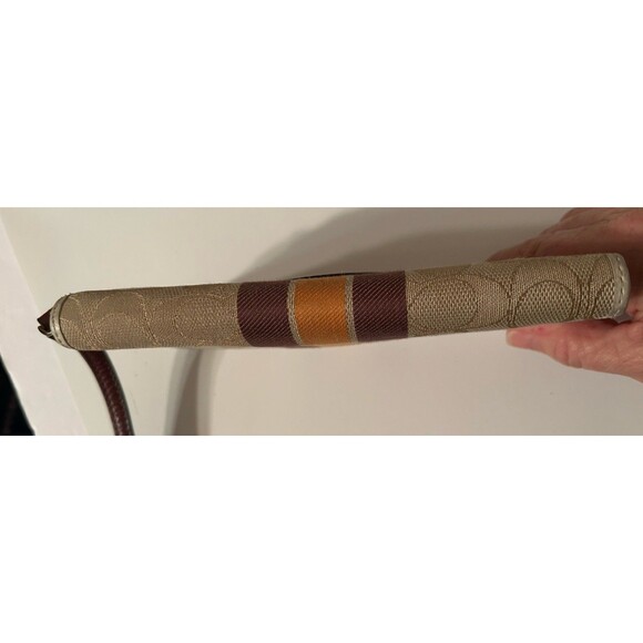 Coach Demsey Phone Wallet Light khaki/wine Multi Signature Jacquard And Leather - Picture 7 of 10